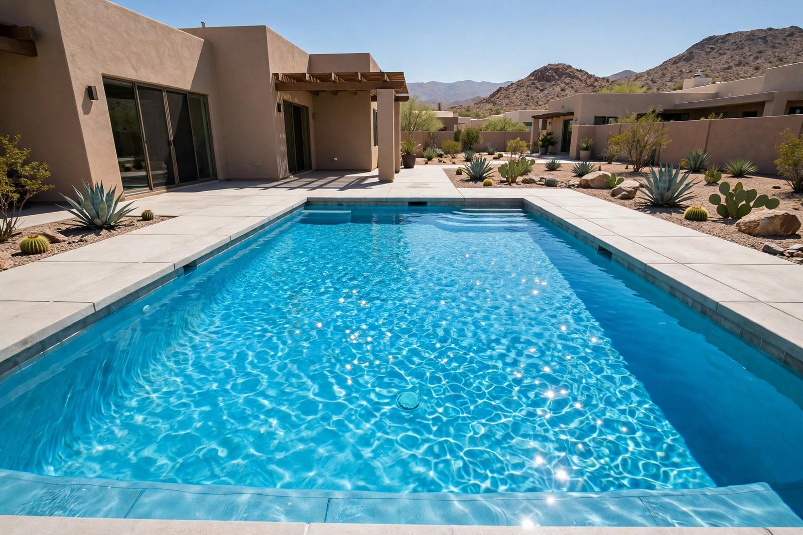 Clear blue pool after inspection work in Cathedral City