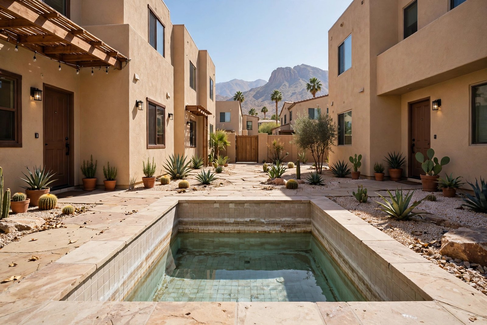Small plunge pool with a low water level in Campanile